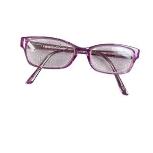 Kids Red Replacement Eyeglasses Full Square Frame only Lilac Crystal Rectangular